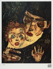 Egon Schiele, Maternitate, cromolitografie