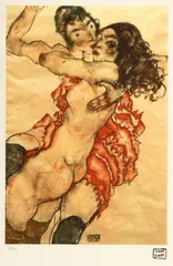 Egon Schiele, Îndrăgostiții, cromolitografie
