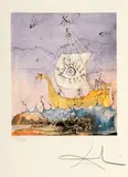 Telemah în drum spre Pilo by Salvador Dalí, cromolitografie, sold Jan 2026