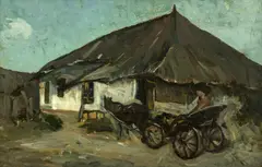 Gheorghe Petrașcu, Casă la Nicorești, 1912, ulei pe pânză
