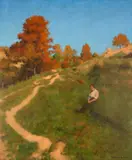 Bortsok Samu, Pe pajiște, ulei pe pânză