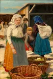 Carolus Pallya, Piața de legume, ulei pe placaj