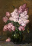 Alexandru Poitevin Scheletti, Flori de liliac, 1941, ulei pe pânză