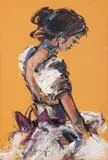 Radu Darânga, Balerină, guaşă şi pastel pe hârtie lipită pe carton