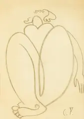 Nud by Constantin Piliuță, cărbune pe hârtie, sold Jan 2026