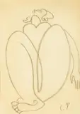 Constantin Piliuță, Nud, cărbune pe hârtie