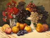 Alexandru Poitevin Scheletti, Natură statică de toamnă, ulei pe pânză