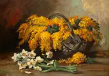 Constantin Rădulescu, Sânziene și narcise, ulei pe placaj