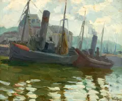 Marius Woulfart, Port în Sain-Malo, ulei pe pânză