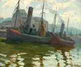 Marius Woulfart, Port în Sain-Malo, ulei pe pânză