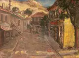 Nicolcea Spineni, Peisaj din Balcic, 1986, ulei pe carton