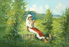 Constantin Rădulescu, Țărăncuță cu ulcior, ulei pe carton