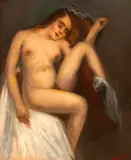 Leon Biju, Nud, 1964, ulei pe carton