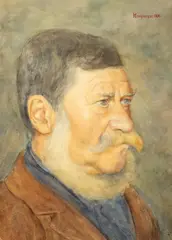 Ernst Honigberger, Portret de jude sas, 1906, acuarelă și creion pe hârtie