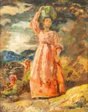 Gusztáv Magyar Mannheimer, De la râu, 1913, ulei pe lemn