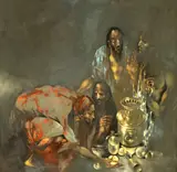 Ovidiu Oprea, Negustori I, 1996, ulei pe pânză