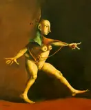 Georges Mazilu, The runner, acrilic pe pânză