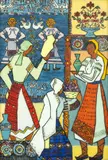 Genoveva Georgescu, Colectiviste, tempera pe sticlă