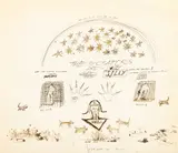Doru Covrig, The sky is so big and so blue, 1988, peniță și laviu pe hârtie