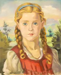 Carol Hübner, Mica săsoaică, ulei pe pânză