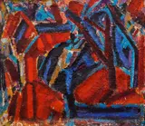 Genko Genkov, Violet trees, 1999, маслени бои върху платно