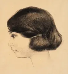 Iliya Petrov, Tenderness, 1930's, молив върху хартия