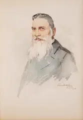 Atanas Mihov, Portrait of Vasil Radoslavov, 1916, акварел върху хартия