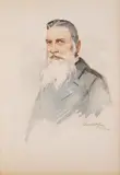 Atanas Mihov, Portrait of Vasil Radoslavov, 1916, акварел върху хартия
