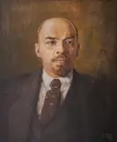 Anastas Staykov, Portrait of Lenin, 1962, маслени бои върху платно