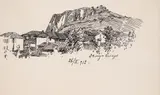 Vladimir Dimitrov-Maystora, View from Demir Hisar, 1912, туш върху хартия