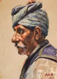Pavel Frantsaliyski, Portrait of a Turk, 1905, акварел върху хартия