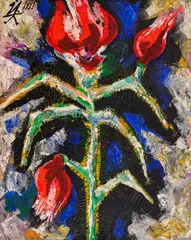Yoan Leviev, Thorns, 1991, маслени бои върху платно