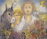 Suli Seferov, Family, 2021, маслени бои върху платно