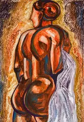 Nude by Yoan Leviev, 1979, акварел и темпера върху хартия, sold Dec 2025