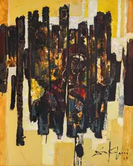 Dimitar Kirov, A burnt icon, 1977, маслени бои върху платно