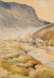 Konstantin Shtarkelov, By the river, акварел въхру хартия
