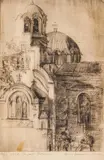Anna Kramer-Behar, Seven Saints Church, Sofia, 1942, суха игла