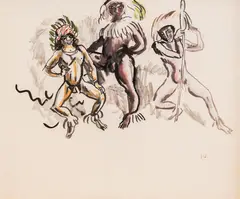Natives by Jules Pascin, акварел и туш върху хартия, sold Dec 2025