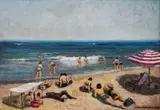 Boris Stefchev, On the beach, 1972, маслени бои върху платно