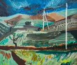 Zlatka Dabova, Provincial landscape, маслени бои върху шперплат
