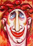 Yoan Leviev, Jester, темпера и пастел върху хартия