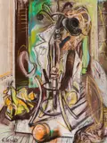 Edmond Demirjian, Still life, 1983, сух пастел върху хартия