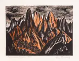 Veselin Staikov, Melnik landscape, 1968, дърворез