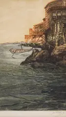 Josef Pitter, Shore in Sozopol, 1915, офорт