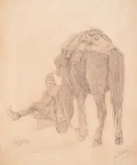 Josef Pitter, The rest, молив върху хартия