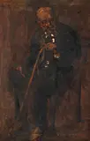 Evreu cu jalbă by Octav Băncilă, 1914-1916, ulei pe pânză, offered Dec 2025