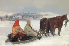 Arthur Verona, Nuntă în Bucovina, anii '20, ulei pe carton