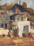 Rudolf Schweitzer–Cumpăna, Casă boierească, anii '40, ulei pe carton