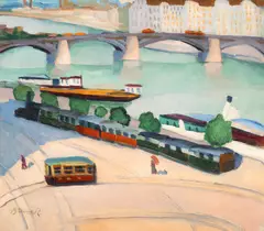 Rezső Bálint, Peisaj din Budapesta, 1912-1915, ulei pe pânză