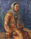 Samuel Mützner, Rodica în orange, 1939-1940, ulei pe carton